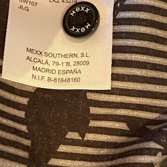 Mexx Dress Black White and Gray Geometric Print Size 10 - Picture 7 of 9